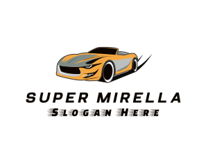 Drag Racing Supercar Vehicle Logo