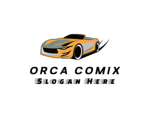 Supercar - Drag Racing Supercar Vehicle logo design