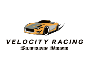 Drag Racing Supercar Vehicle logo design