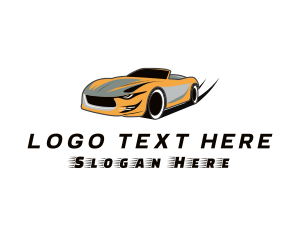 Race - Drag Racing Supercar Vehicle logo design