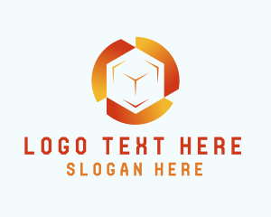 Gradient Tech Cube  Logo