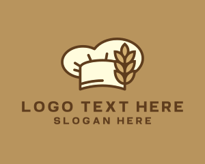 Bread - Wheat Chef Hat logo design