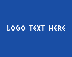 Blue And White - Traditional Greek  Tribal logo design