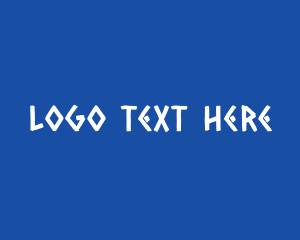 Hermes - Traditional Greek Text logo design
