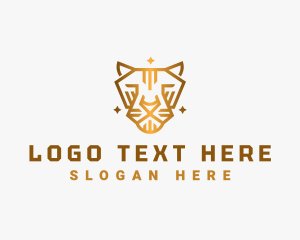 Gold - Wild Cat Tiger logo design