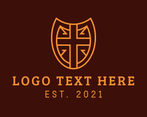 Christian - Nordic Medieval Shield logo design