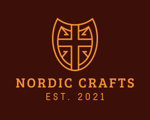 Nordic Medieval Shield logo design