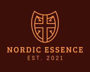 Nordic - Nordic Medieval Shield logo design