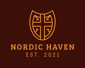 Nordic - Nordic Medieval Shield logo design