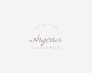 Elegant Cursive Fashion Logo