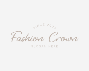 Elegant Cursive Fashion logo design