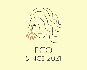 Luxury - Fashion Earring Makeup Lady logo design