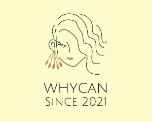 Esthetician - Fashion Earring Makeup Lady logo design