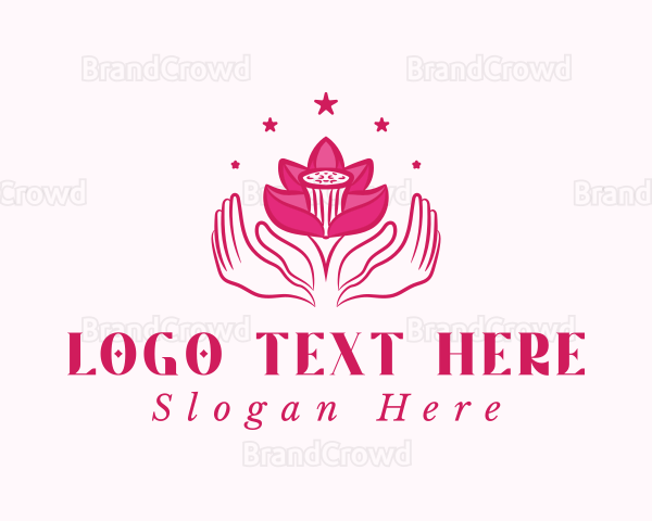 Pink Lotus Hands Logo
