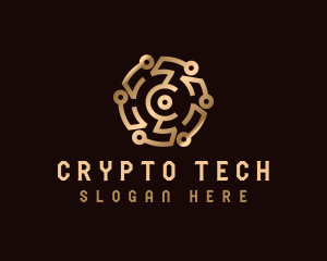 Cryptocurrency Digital Tech logo design