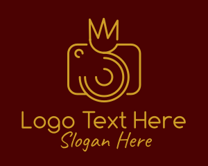Vlogging - Golden Crown Camera logo design