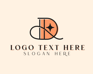 Stylish Salon Letter D Logo
