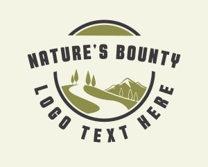 Nature Mountain Landscape logo design