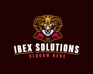 Ibex - Ram King Gaming logo design