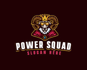 Squad - Ram King Gaming logo design