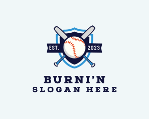 Baseball Sports Shield logo design