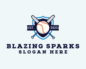 Baseball Sports Shield logo design