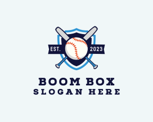 Baseball Sports Shield logo design