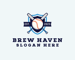 Baseball Sports Shield logo design