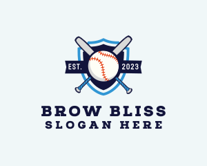 Baseball Sports Shield logo design