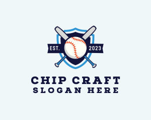 Baseball Sports Shield logo design