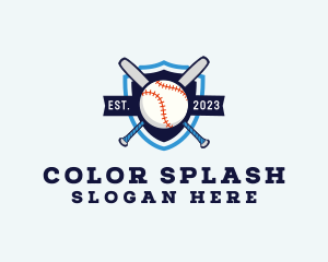 Baseball Sports Shield logo design