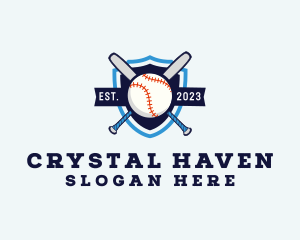 Baseball Sports Shield logo design