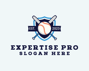 Baseball Sports Shield logo design