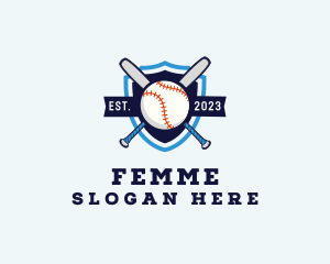 Baseball Sports Shield logo design