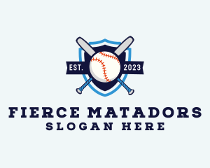 Baseball Sports Shield logo design