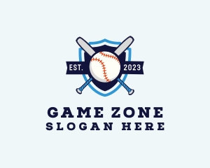 Baseball Sports Shield logo design