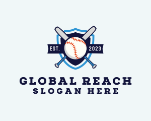 Baseball Sports Shield logo design