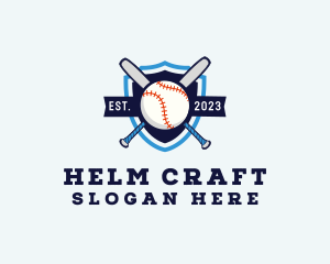 Baseball Sports Shield logo design