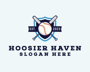 Baseball Sports Shield logo design