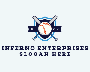 Baseball Sports Shield logo design