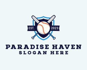 Baseball Sports Shield logo design