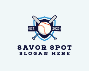 Baseball Sports Shield logo design