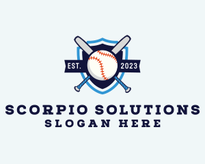 Baseball Sports Shield logo design