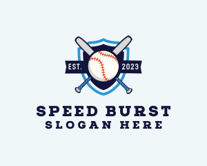 Baseball Sports Shield logo design