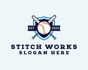 Baseball Sports Shield logo design