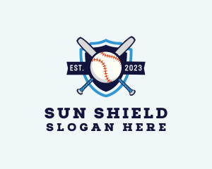 Baseball Sports Shield logo design