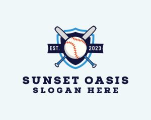 Baseball Sports Shield logo design