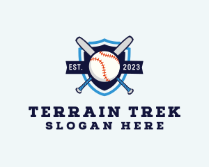 Baseball Sports Shield logo design