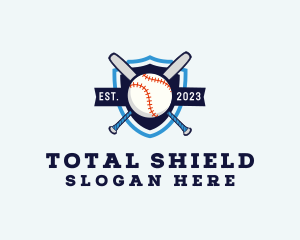 Baseball Sports Shield logo design