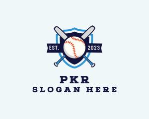 Baseball Sports Shield logo design